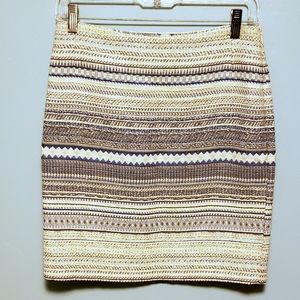 Dalia stripe pattern knit pencil skirt